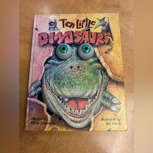 Ten Little Dinosaurs by Pattie L. Schnetzler – 1996 Hardcover  3D Googly Eyes